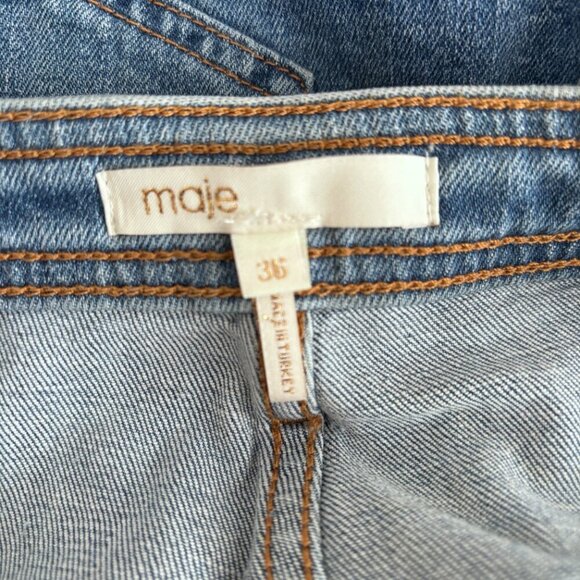 Maje Idenim High Rise Denim Short w/ Belt - Picture 10 of 10